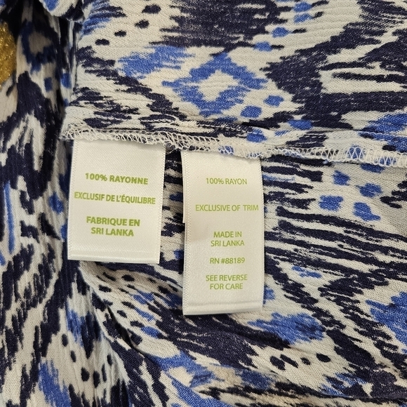 Lilly Pulitzer Flowy Blue Ikat Coin Delaney Swing Dress - Picture 8 of 9